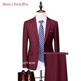 Men's ( Jacket + Vest + Pants ) 3-piece Formal Business Wedding Dress Suit