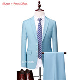 Men's ( Jacket + Vest + Pants ) 3-piece Formal Business Wedding Dress Suit