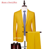 Men's ( Jacket + Vest + Pants ) 3-piece Formal Business Wedding Dress Suit