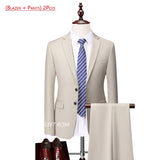 Men's ( Jacket + Vest + Pants ) 3-piece Formal Business Wedding Dress Suit