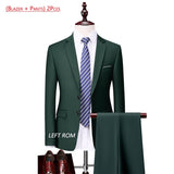 Men's ( Jacket + Vest + Pants ) 3-piece Formal Business Wedding Dress Suit