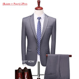 Men's ( Jacket + Vest + Pants ) 3-piece Formal Business Wedding Dress Suit