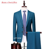 Men's ( Jacket + Vest + Pants ) 3-piece Formal Business Wedding Dress Suit