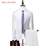 Men's ( Jacket + Vest + Pants ) 3-piece Formal Business Wedding Dress Suit