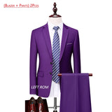 Men's ( Jacket + Vest + Pants ) 3-piece Formal Business Wedding Dress Suit