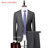 Men's ( Jacket + Vest + Pants ) 3-piece Formal Business Wedding Dress Suit