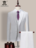 Men's ( Jacket + Vest + Pants ) 3-piece Formal Business Wedding Dress Suit