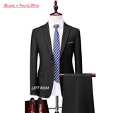 Men's ( Jacket + Vest + Pants ) 3-piece Formal Business Wedding Dress Suit