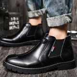Men's Winter Warm With Fur Slip-on Ankle Boots