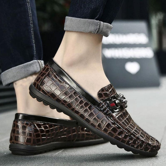 Fashion Genuine Leather Soft Moccasins Men Loafers Shoes