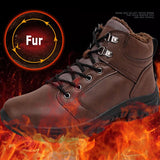 Vintage Waterproof Winter Warm Men Ankle Boots