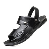 Men's Outdoor Fashion Beach Genuine Leather Slippers