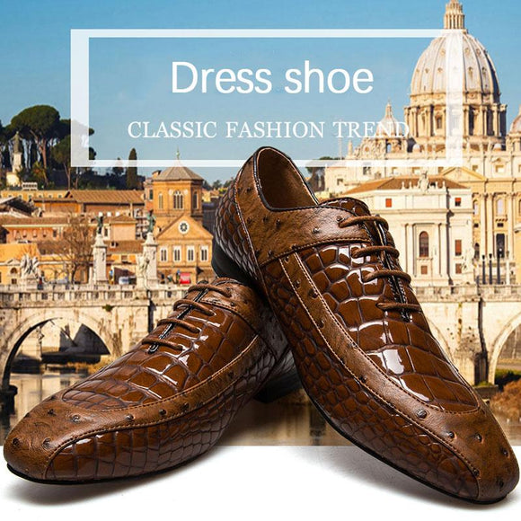 Fashion Italian  Leather Luxury  Oxford Mens Shoes