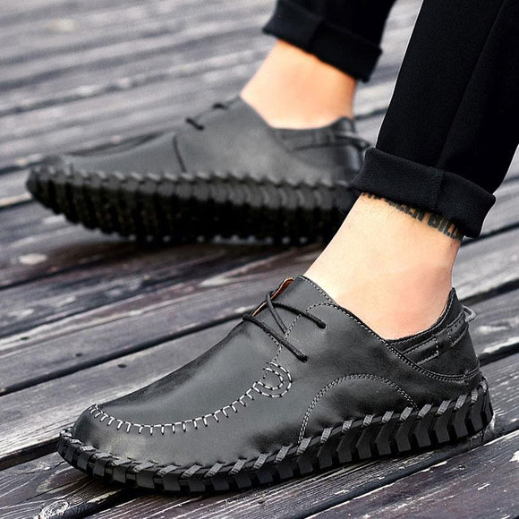 Fashion Handmade Brand Genuine leather men Flats