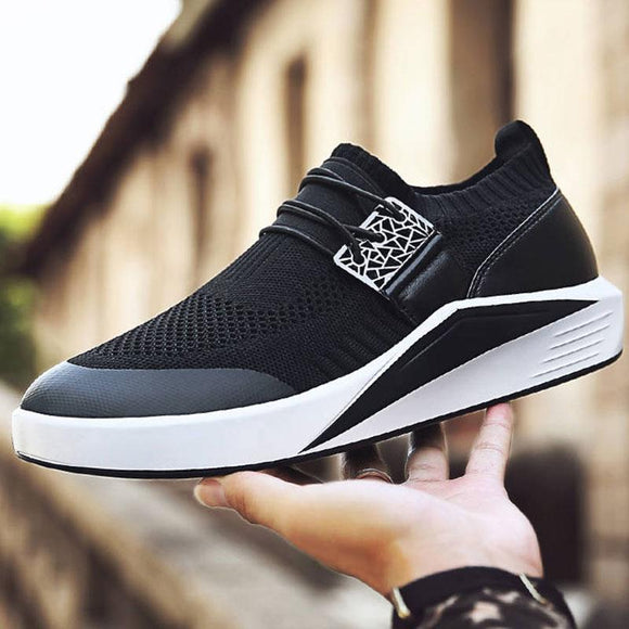 Breathable Woven Mesh Elasticity Super Light Men Casual Shoes Sneakers