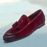 Italian Style Tassel Casual Slip On Pointed Toe Men's Loafers