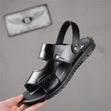 Men's Outdoor Fashion Beach Genuine Leather Slippers