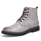 Men's Leather Fashion Pointed Toe Mid-Calf Boots