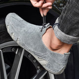 Fashion Men Leather Loafers Flats Sewing Slip-On Casual Shoes