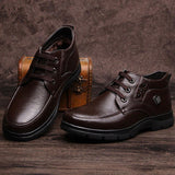 Plus Size New Men Genuine Leather Boots