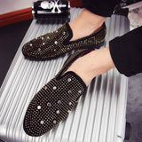 Luxury Brand Rhinestone Rivets Dress Shoes