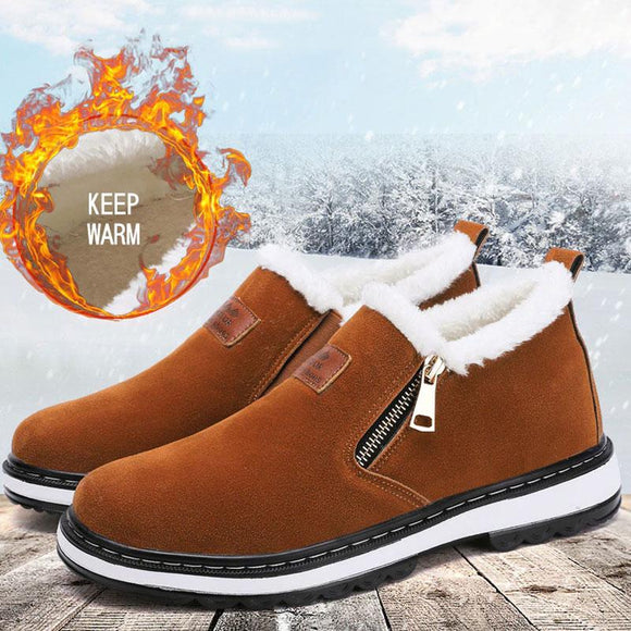 Fashion Winter Warm Short Plush Casual Fur Men Boots