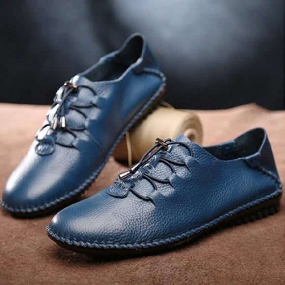 Fashion Slip On Leather Men Flats Shoes