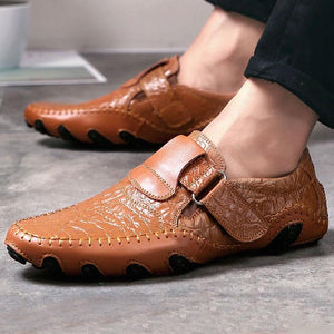 Fashion Spring Autumn Split Leather Men's Casual Shoes Loafers