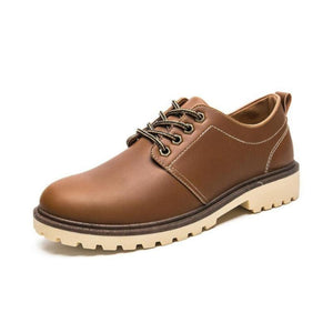 Men Casual Fashion Safety Breathable Leather Waterproof Shoes