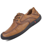 Men's anti-skid wear-resistant leather shoes