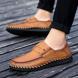 Male Soft Elastic Band Decorative Casual Loafer Oxford Shoes