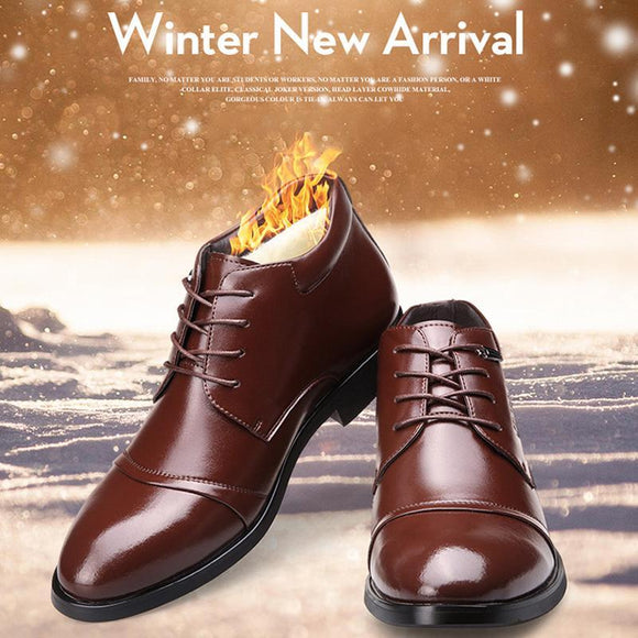 Winter Men Dress Boots Keep Warm Formal Shoes