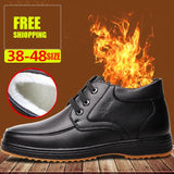 Men's Shoes Plus Velvet Shoes Ooversized Cotton Shoes Non-slip Warmth