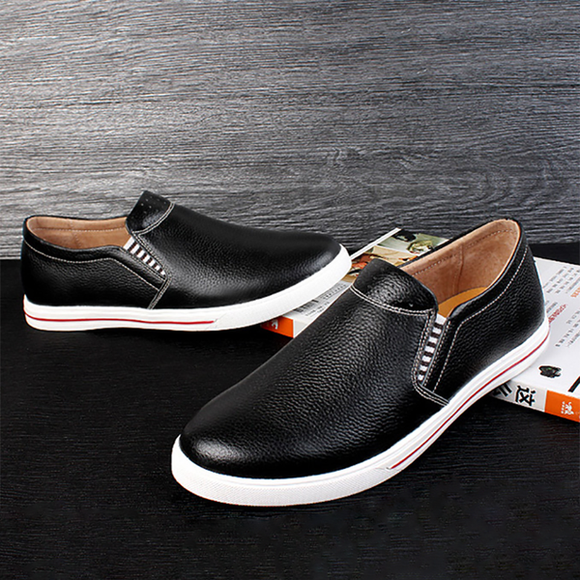 Big Size Slip-on Genuine Leather Moccasins Men Casual Shoes