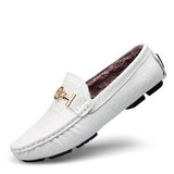 Big Size Alligator Winter Loafers Mens Fur Shoes