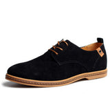 New Autumn Flats Lace-up Suede Oxfords Men's Leather Shoes