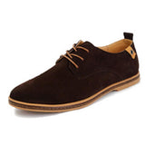 New Autumn Flats Lace-up Suede Oxfords Men's Leather Shoes