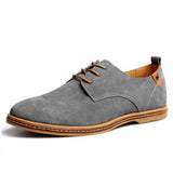 New Autumn Flats Lace-up Suede Oxfords Men's Leather Shoes