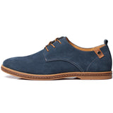 New Autumn Flats Lace-up Suede Oxfords Men's Leather Shoes