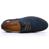 New Autumn Flats Lace-up Suede Oxfords Men's Leather Shoes