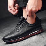 Men Air Leather Breathable Running Sneakers