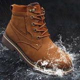 Men's Boots-PLUS SIZE Warmest Genuine Leather Men's Snow Boots