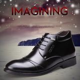 Winter Men Dress Boots Keep Warm Formal Shoes