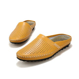 Men Casual  Genuine Leather Summer Breathable Slipper