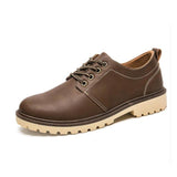 Men Casual Fashion Safety Breathable Leather Waterproof Shoes