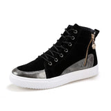 Fashion PU Leather Heavy-Bottomed High Top Mens Shoes