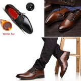 Business Warm Winter Men's Fur Shoes