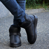 Warm Casual Ankle Shoes Man Boots Leather