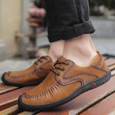 Men's anti-skid wear-resistant leather shoes