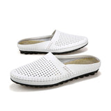 Men Casual  Genuine Leather Summer Breathable Slipper